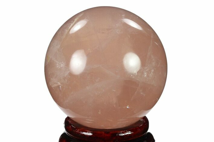 Polished Rose Quartz Sphere - Madagascar #133806